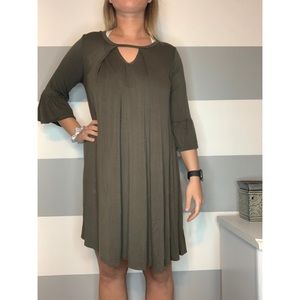 Olive Green bell sleeve cardigan